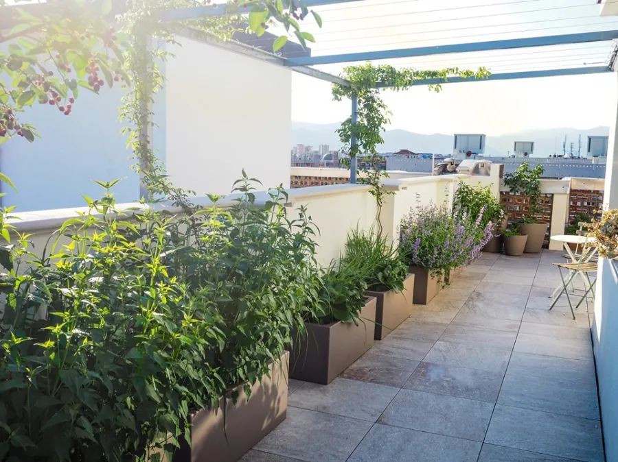 terrazzo vista collina